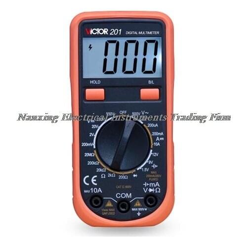 Fast arrival VC201 Pocket multimeter, digital multimeter, digital display, mini electrician multimeter