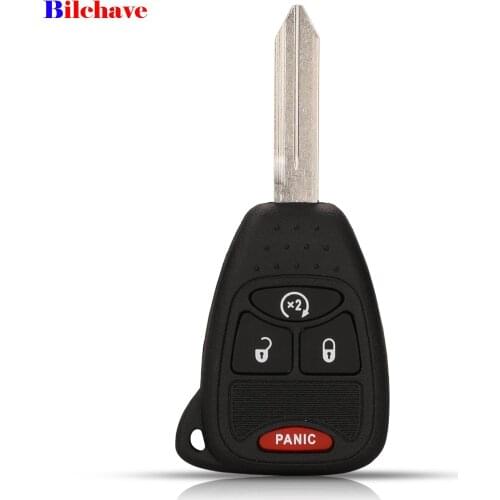 Bilchave 3+1Buttons For Jeep Cherokee Commander Grand Liberty Wrangler FOB Remote Car Key Shell With Uncut Blade Replacement