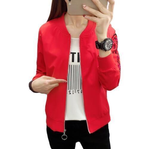 Spring Autumn Women Lady Thin Jackets Fashion Basic Bomber Jacket Long Sleeve Coat Casual Stand Collar Thin Slim Fit Outerwear