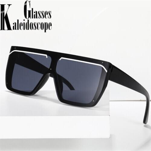 Square Oversized Sunglasses Women Men Vintage Gradient Sun Glasses Siamese fashionable Eyeglasses Ladies Outdoor Goggles UV400