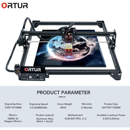 ORTUR Laser Master 2 32-bit Motherboard Laser Engraving Machine Upgraded LU2-4 Second Generation FAC Laser Fixed- Focus Module