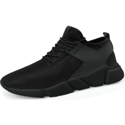 ALL Black Men Sneakers Shoes Summer Trainers Zapatillas Hombre Breathable Casual Shoes breathable lightweight shoes TD-11