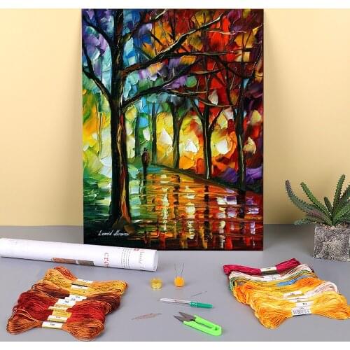 The Soul Night Pre-Printed 11CT Cross-Stitch Full Kit Embroidery DMC Threads Craft Knitting Hobby Painting Room Decor Counted