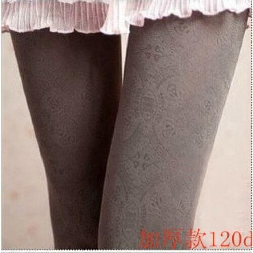 New Spring and Autumn Korean Retro Fashion Silk Socks Japanese Show Thin 120D Womens Pantyhose Socks Thicker Warm Tights