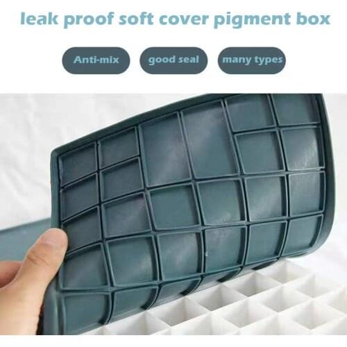 24 Space Plastic Color Palette,Soft Cover,Anti-Mix,Good Seal For Pigment Preservation
