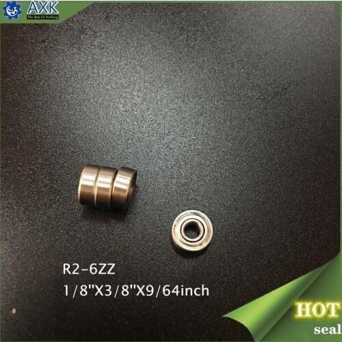 R2-6ZZ ABEC-1 (100PCS) 1/8"x3/8"x9/64" inch Miniature Ball Bearings RC Models