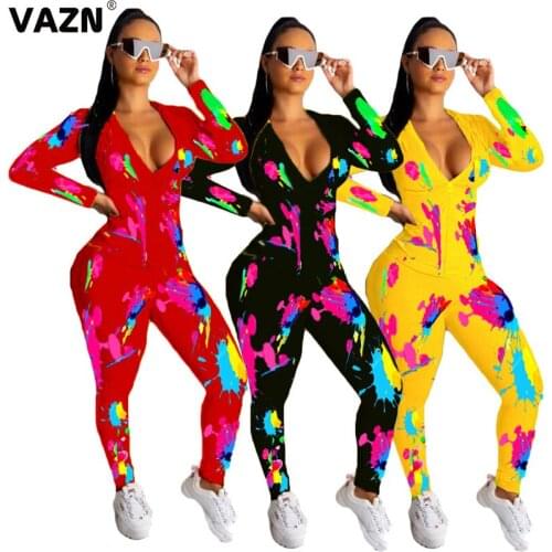 VAZN 2020 Autumn Hot Sales High Quality Young Casual Style Hooded Full Sleeve Top Long Pants Tracksuits Slim Women 2 Piece Set