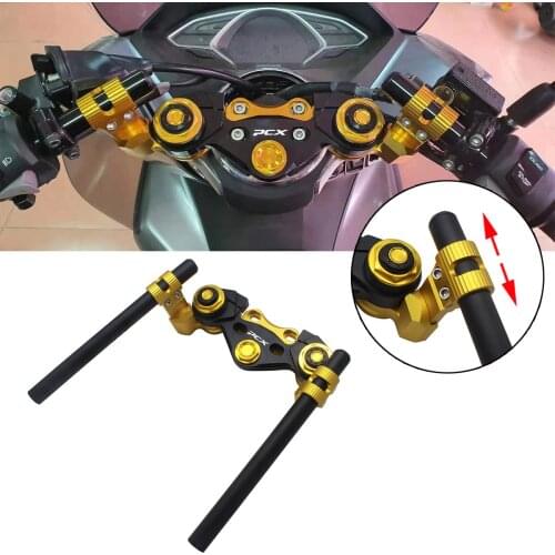 Semspeed PCX 2021 Handle Bar Adjustable Detachable Black Gold Solid Handlebar for Honda PCX 125 150 PCX160 2012-2019 2020 2021
