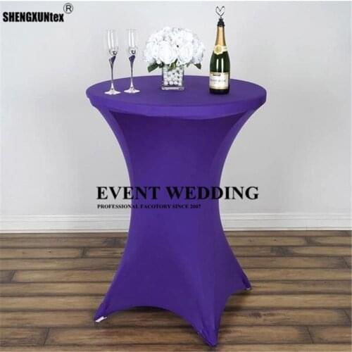 Stretch Lycra Spandex Cocktail Table Cover Wedding Table Cloth For Event Banquet Decoration
