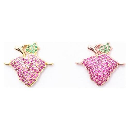 Fresh Style Grape Branch Zircon Crystal Diamond Jewelry Accessories DIY Jewelry ConnectorAccessories For Jewelry Luxury Making