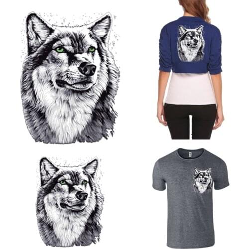Wolf Patches T-shirt Heat Transfer Sticker Washable Clothing Iron On Applique