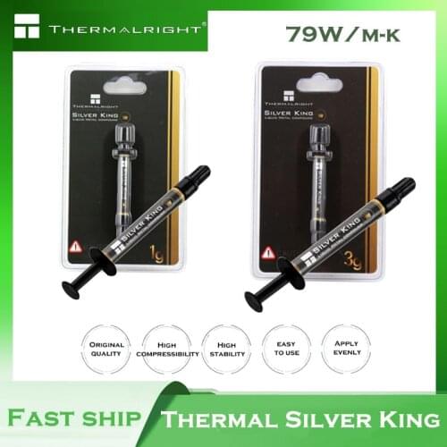 Thermalright Silver King 79W/m-k PC Thermal Silicone Grease Paste liquid Metal Compound For CPU Cooler Heat Dissipation 1g 3g