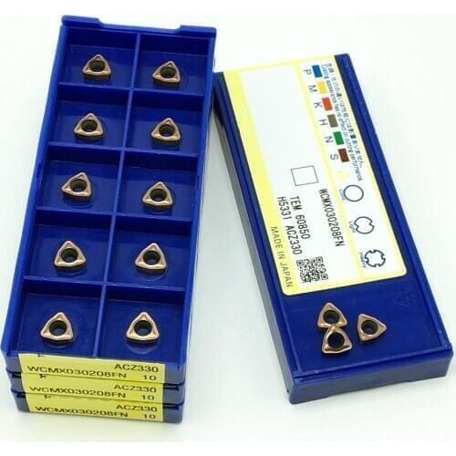 Turning tool WCMX030208 ACZ330 WCMX030208FN carbide insert turning and milling cutter CNC tool U-shaped drill groove cutting