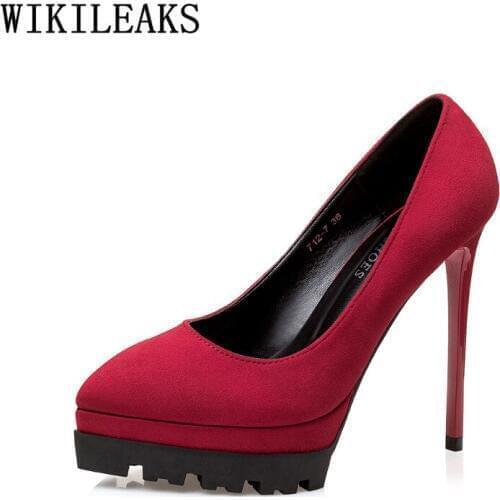 Extreme High Heels Office Shoes Women Platform Heels Pumps Women Shoes Escarpins Sexy Hauts Talons Designer Heels Bridal Shoes