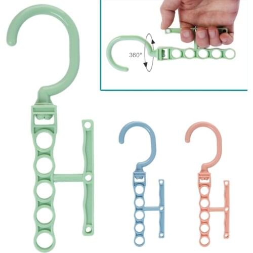 Clothes hanger closet organizer Space Saving Hanger Multi-port clothing rack Plastic Scarf cabide Storage hangers for clothes