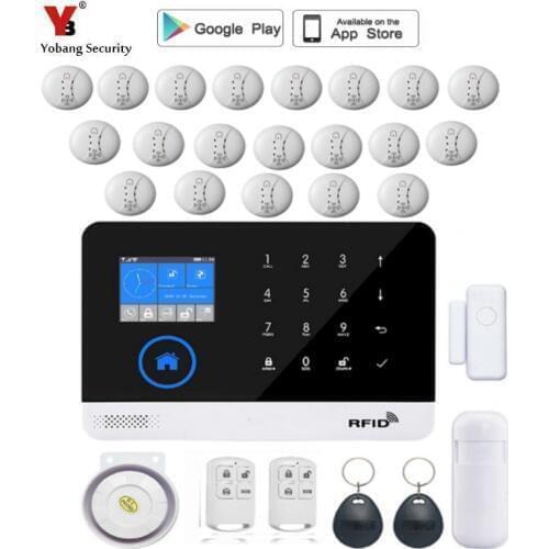 WIFI GSM Alarm System GPRS RFID TFT 2.4cInch Screen Touch Keyboard Russian Spanish German Polish Italian French Android IOS APP