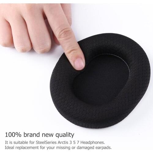 1 Pair Earpads Cushions Ear Pads for SteelSeries Arctis 3 5 7 Headphones made of Memory Sponge + Fabric Earpads