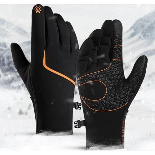 1 Pair Winter Motorcycle Gloves Full Finger Motocross Gloves for Sports Riding Racing Warm Touch Screen Gloves for Kawasaki KTM