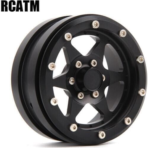 2pcs CNC Metal Alloy 2.2inch Wheel Rim Beadlock For 1/10 RC Crawler Car TRX4 Defender G500 TRX6 G63 D90 Axial SCX10 90046 TF2