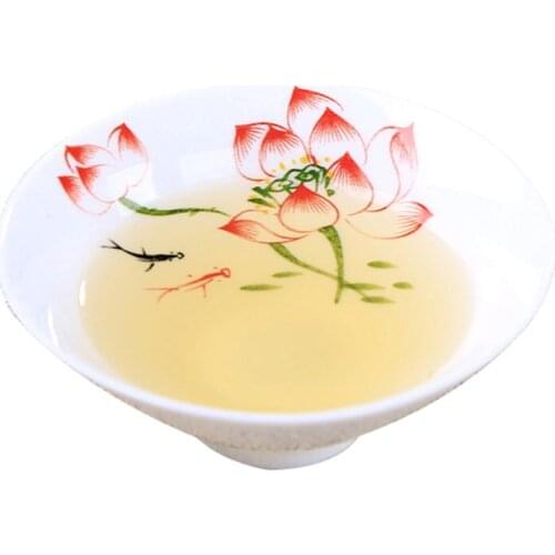 2Pcs/Lot Lotus Orchid Chinese White Ceramic Teacup Hat Porcelain Tea cup