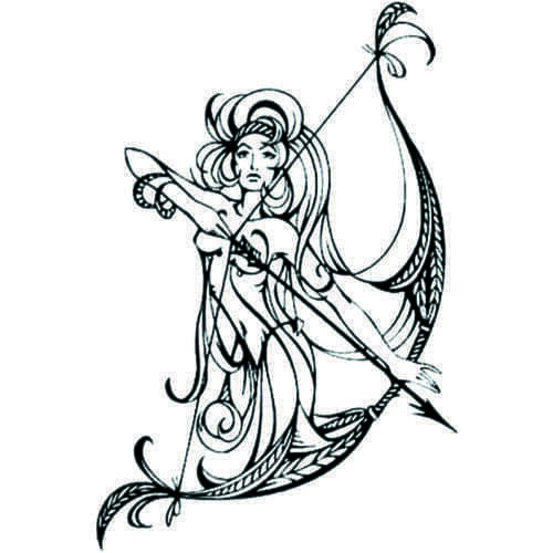 30pcs Archery Female Warrior Waterproof Temporary Tattoos Men Henna Tattoo Body Art stickers Sagittarius Tatoo Sleeve