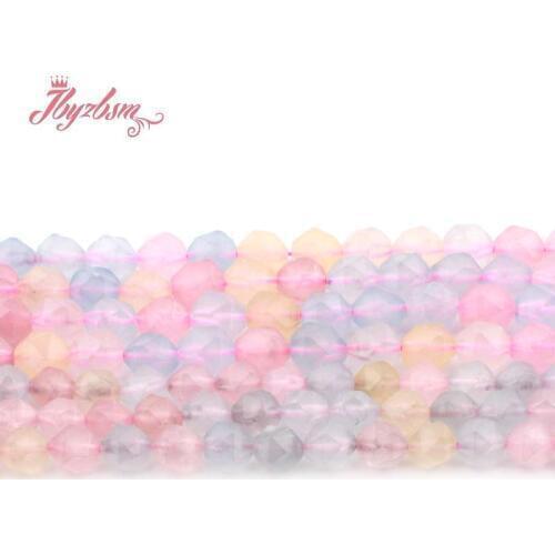 8/10mm Faceted Multicolor Crystal Beads Natural Stone Beads For Jewelry Making DIY Necklace Bracelet Loose 15" Free Shipping