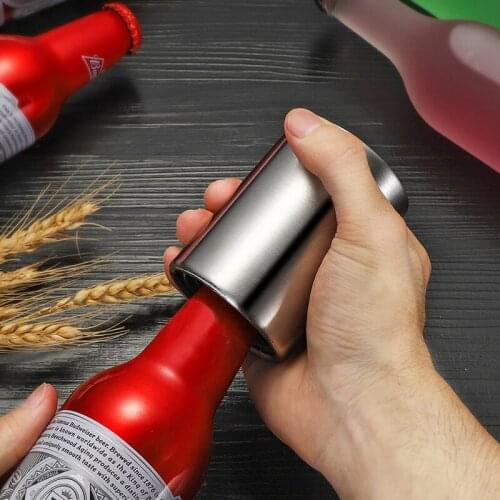 Magnetic Automatic Beer Opener Stainless Steel Bottle Opener Portable Wine Openers Juice Drinking Bottle Opener Kitchen Gadget