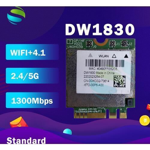 BCM943602BAED DW1830 ac NGFF 1300Mbps BT4.1 0HHKJD WiFi Wireless Network Card better than BCM94352Z DW1560 support mac os