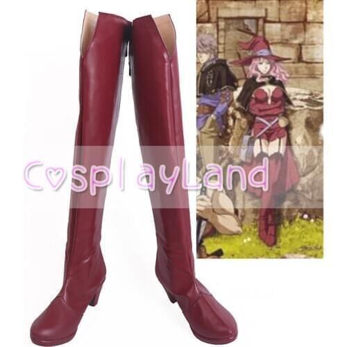 Black Clover Vanessa Enoteca Cosplay Boots Red High Heel Shoes for Adult Women Shoes Costume Accessories Halloween Party Shoes