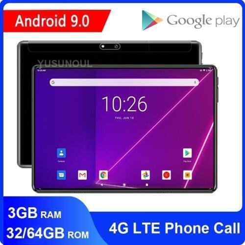 Fast Charging Type-C Port 4G LTE 10 inch Tablets Android 9.0 8 Cores 64GB ROM Dual Camera 8.0MP Tablet PC OTG WIFI GPS bluetooth