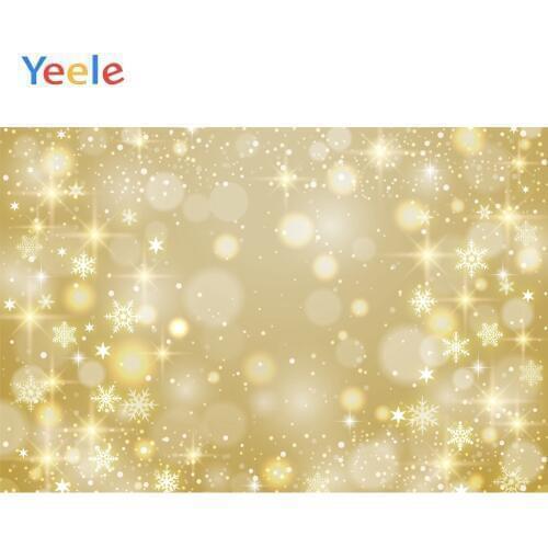 Yeele Golden Snowflake Light Bokeh Glitters Portrait Photography Backgrounds Customized Photographic Backdrops for Photo Studio