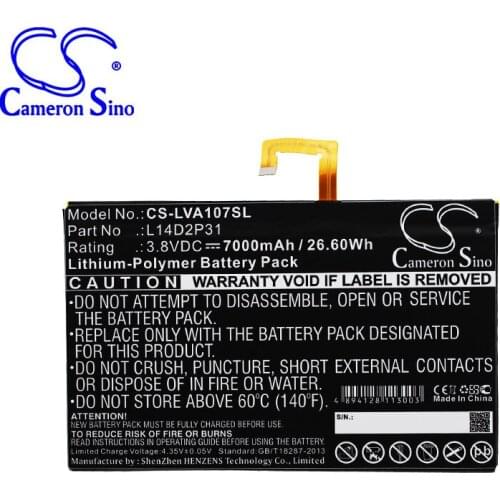 CameronSino for LENOVO A10-70 A10-70F A10-70L Tab 2 A10-70 Tab 2 A10-70F Tab 2 A10-70L TB-X103F L14D2P31 battery