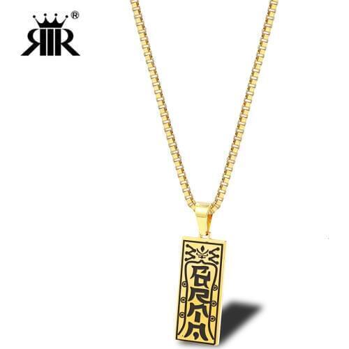 RIR Traditional Rectangular Taoist Magic Spell Pendant Black Monster Witchcraft Avoiding Evil Chinese Cultural Magic