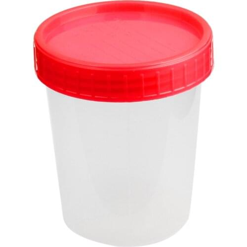 120ml 4oz Lab Graduated Measuring Specimen Cup Sterile Test Container w/ Lid
