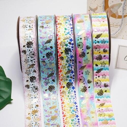Foil Ribbon DIY Handmade Materials grosgrain ribbon 50 yard per size printed cartoon ribbon J1302134