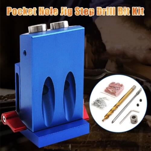 9.5MM Pocket Hole Jig Drill Guide Doweling Pocket Hole Jig Good Abrasion Resistance Woodworking Hole Fixture Locator Tool