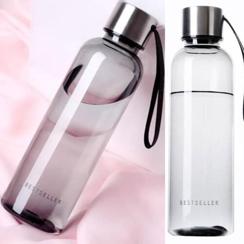 "New Water Bottle Hand Strap Leak Proof Drinking Container Transparent Glass Portable Plastic Soda Outdoor Sports 500ml Shape"