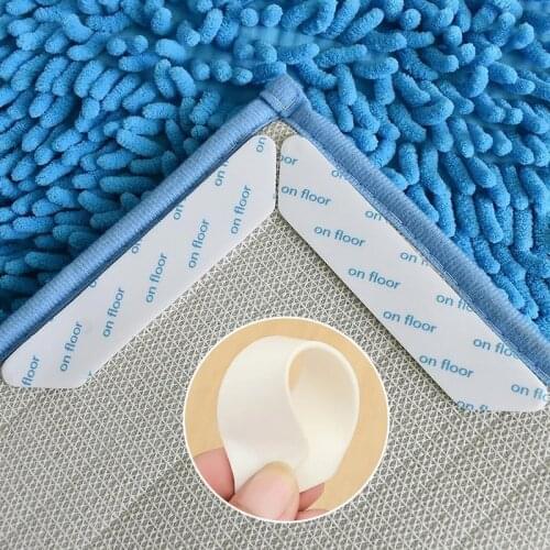 Anti-Slip Doormat Grippers Self-Adhesive Carpet Grip Anti Skid Tape Gripper for Bathroom Mat Self-Adhesive Rugs Corners Pads
