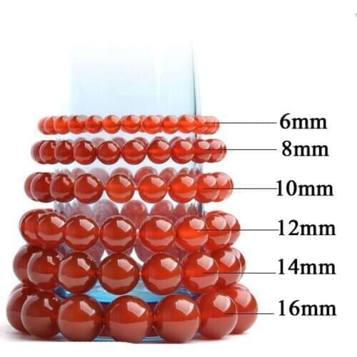 Drop Shipping Natural Red Agate Stone Chalcedony Bracelet Round Buddha Beads Bracelets Gift For Women Men Jade Jewelry