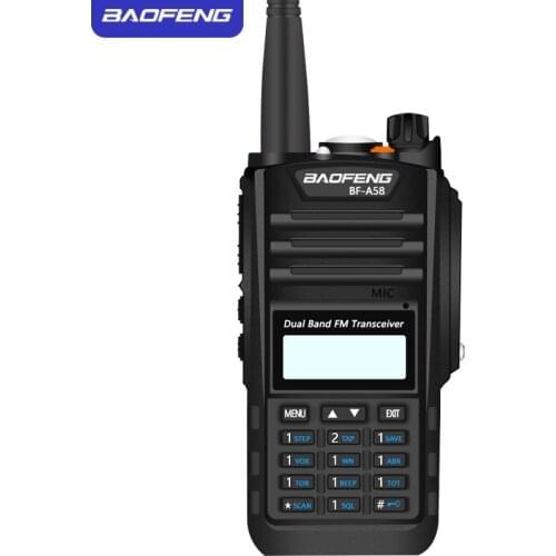 Baofeng BF-A58 waterproof IP67 walkie talkie ham handheld two way radio FM 136-174/400-520MHz 5W two way radio