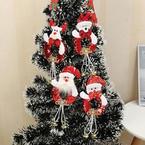 Creative Santa Clause& snowman Bell Christmas Pendants Ornament for Christmas tree Doll Bell Party Supplies
