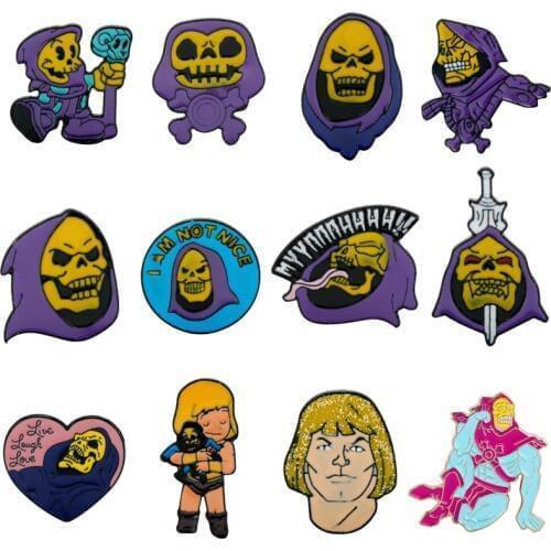 Cartoon Anime He-Man Brooch Enamel pin Skeletor Skull She-Ra Brooches pins Backpack Shirts Pin Collections Gifts