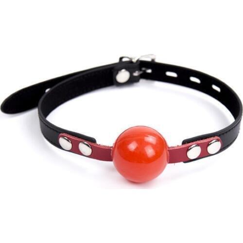 Sex Toys Leather Ball Bond Lock Sex Toy Red Ball Silicone Mouth Plug