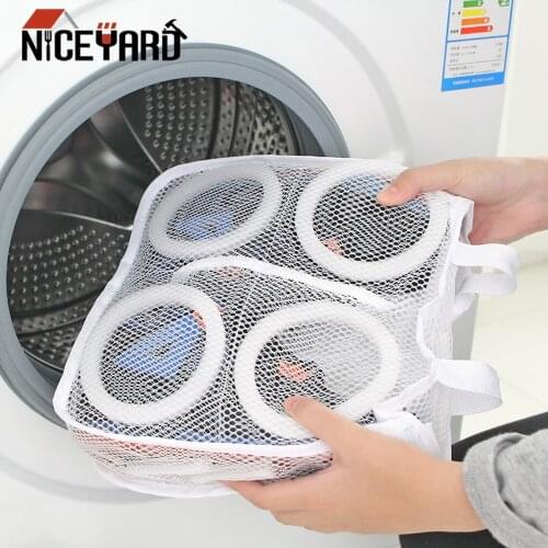 Mesh Laundry Bag Protective Organizer Washing Bags for Shoes Underwear Bra Lazy Shoes Washing Bags Shoes Airing Dry Tool