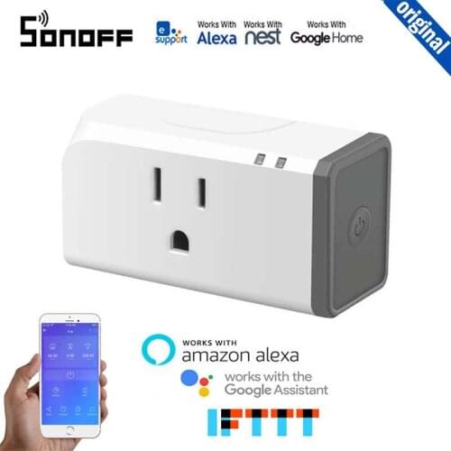 SONOFF S31 US 16A WIFI Smart Switch Socket APP Timer Power Monitor Home Automation Work with eWelink Alexa Google Home