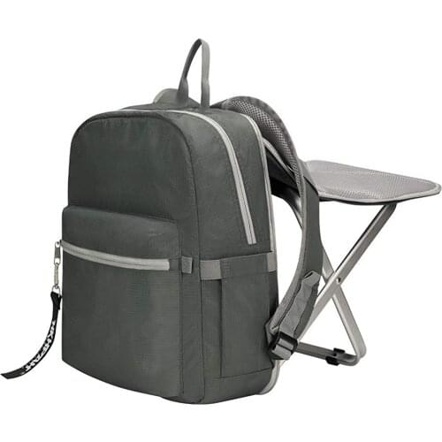 Ultralight Backpack Stool Combo - Compact Lightweight Backpack and Portable Folding Chair- Perfect for Camping Fishing Hiking