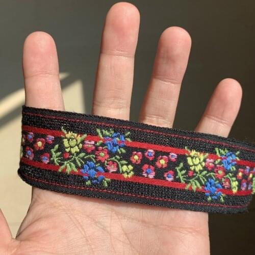 ZERZEEMOOY 1.5 INCH 36mm 5yard/pack Vintage Colored Flowers Lace Handmade Jacquard Ribbon Lace MJZD19120617