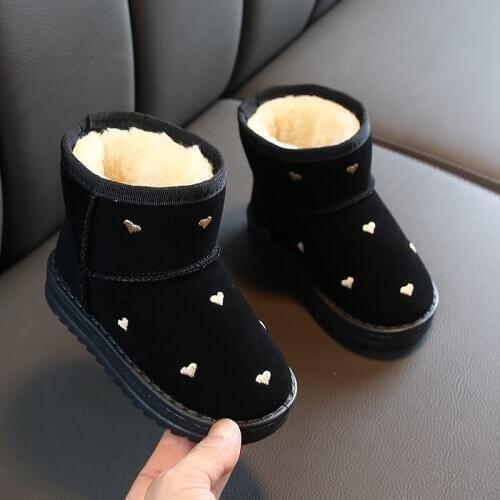 2020 Snow Baby Fashion Girls Kids Shoes ChildrenS Suede Ankle Boots For Female Winter Warm Plush 2 3 4 5 6 7 8 9 10 11 12 Year