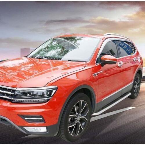 Brand New 1 Set Chrome Side Rain Guard Deflectors Vent Sun Shade Window Visors For VolksWagen Tiguan L 2017-2018