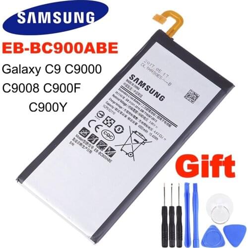 100% Original Replacement Battery EB-BC900ABE For Samsung Galaxy C9 Pro SM-C9000 C9008 C900F C900Y 4000mAh Batteria + Free Tools
